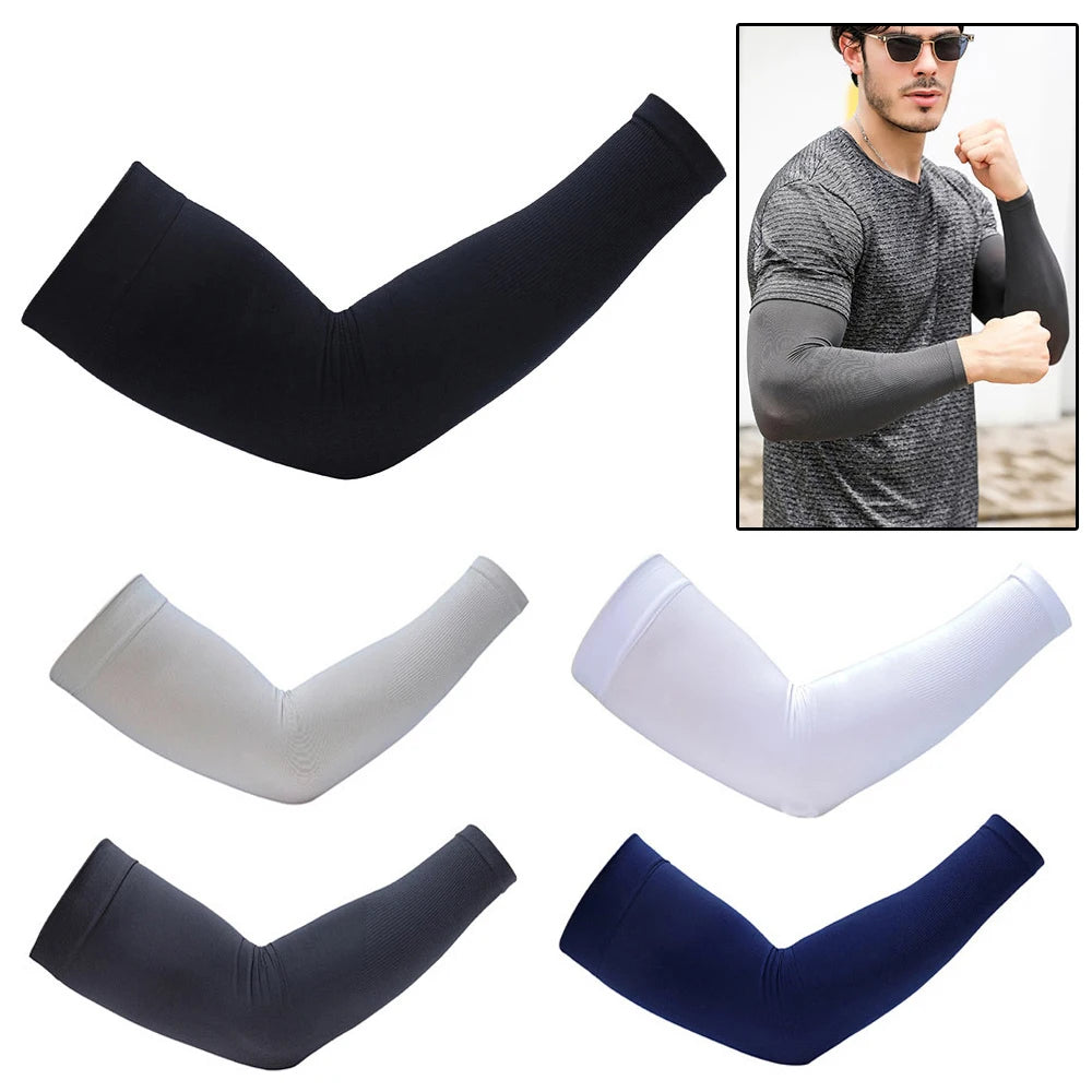 Anti-sunburn Sleeve Ice Silk Arm Covers Cycling Arm Sleeves Outdoor Sports Summer Sunscreen Sleeves For The Sun Cool Cuff mangas