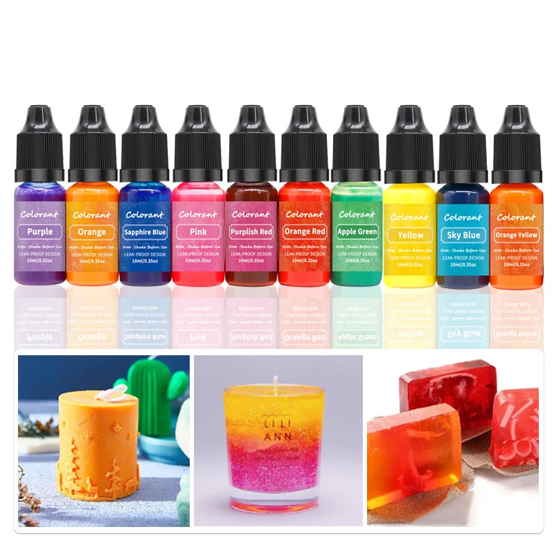 20 Colors Candle Dyes Pigment Aromatherapy Liquid Colorant Pigment DIY Candle Mold Soap Coloring Handmade Crafts Resin Pigment