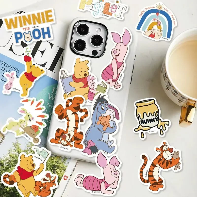 50PCS Disney Winnie The Pooh Cartoon Cute Anime Tigger Notebook Luggage IPhone Mobile Phone Case Water Cup Stickers Wholesale