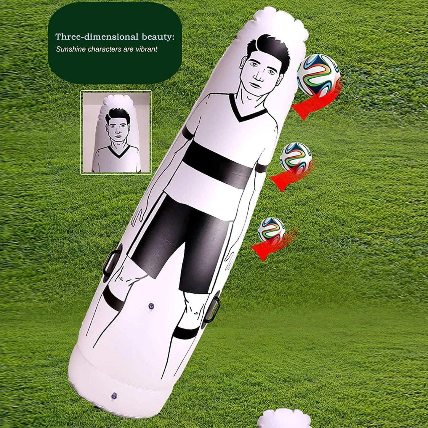 Soccer Inflatable Dummy 175CM Training Dummies Portable Football Practice Equipment Tumbler Mannequin Shield Goalkeeper Defender