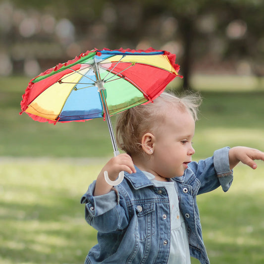 5 Pcs Tiny Umbrellas Toy Accessories Micro Landscape Decoration Kids Fabric Decorative Prop Child