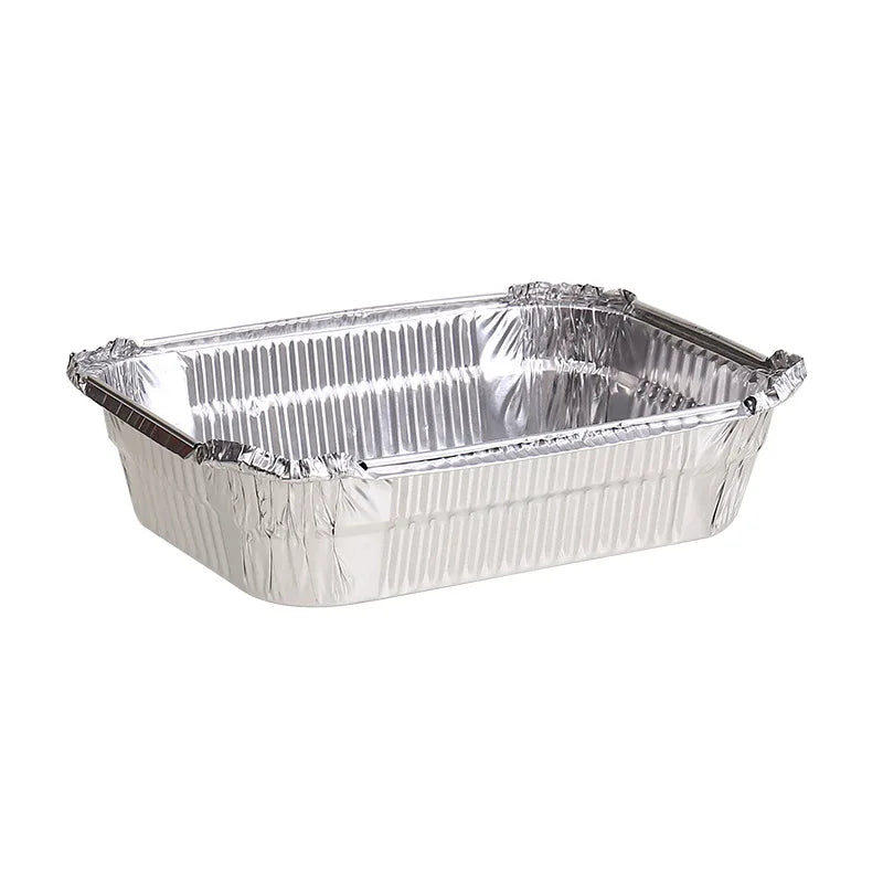 10PCS Tin foil box for barbecue use thickened rectangular tin foil tray bowl baking disposable aluminum foil packaging box