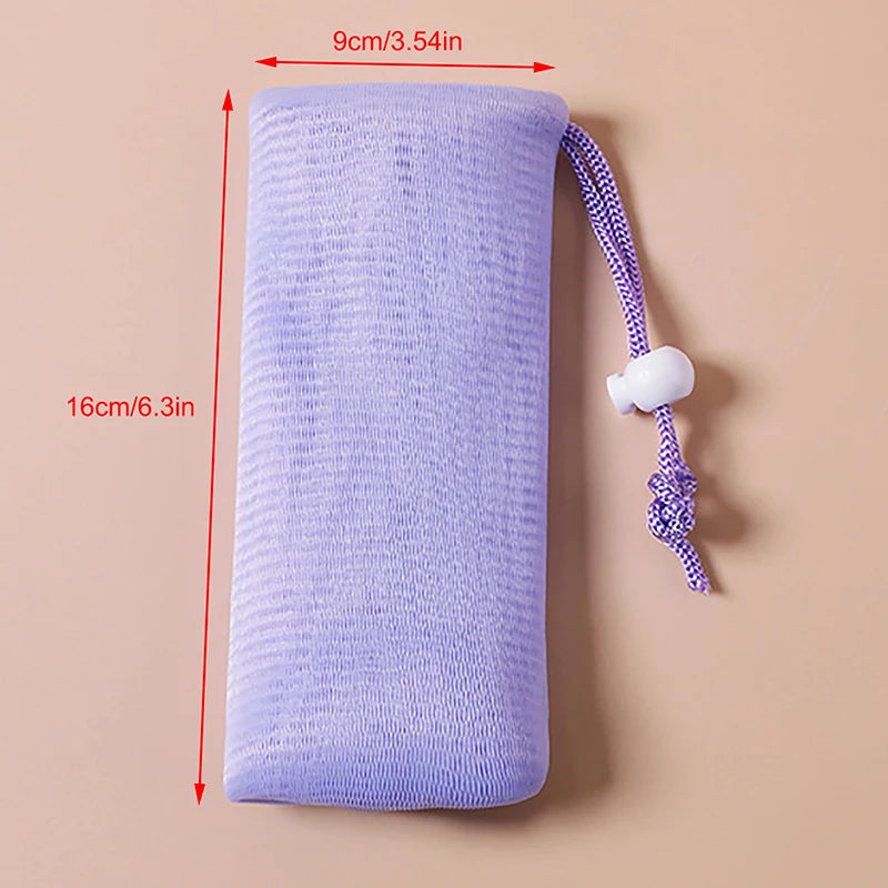 1Pcs Thickened 6 Layer Foaming Soap Bag Facial Cleanser Mesh Bag Bath Washing Tools Body Cleansing Nets Helper Wash Face