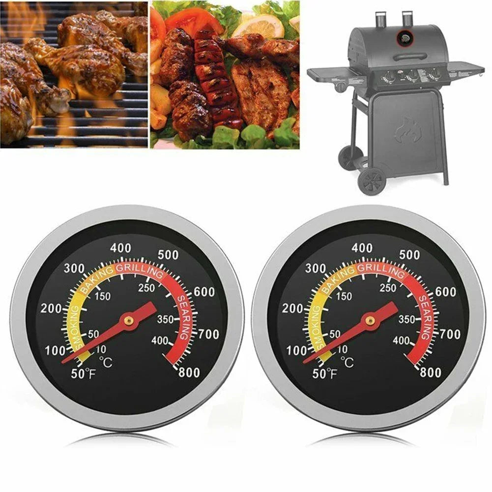 Stainless Steel Barbecue Thermometer Oven Temp Gauge 10~400℃ BBQ Smoker Grill Home Kitchen Food Meat Temperature Gauge