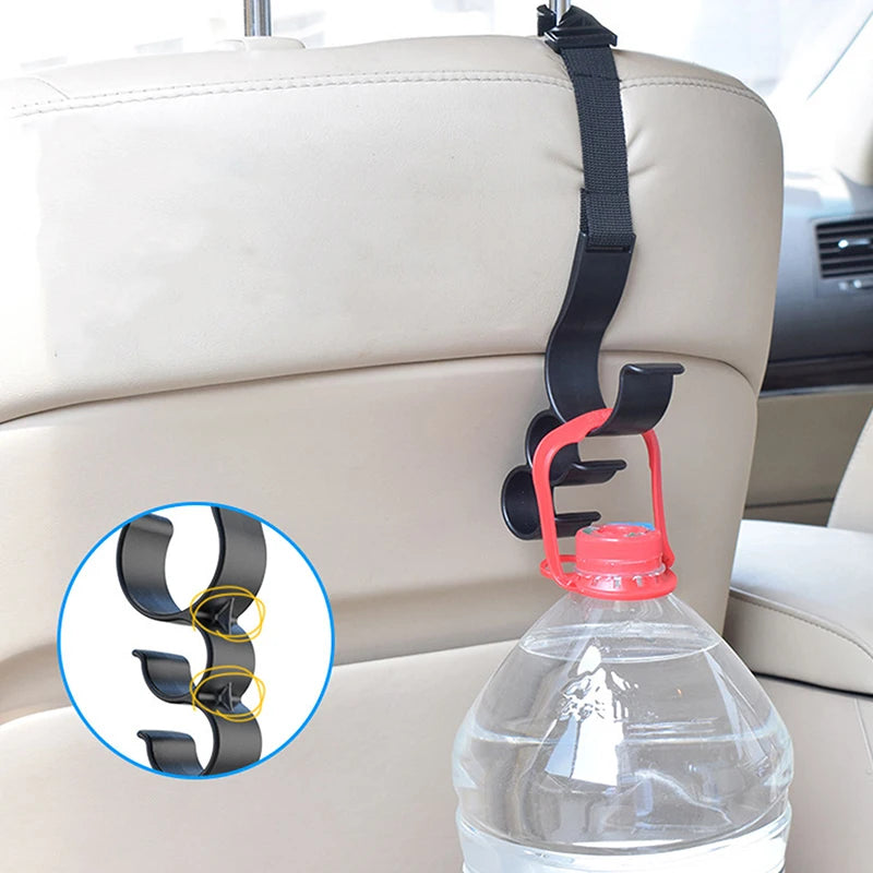 2Pcs Universal Car Back Seat Hooks Multi-function Rear Seat Headrest Hanging Hook Umbrella Holder Seat Back Auto Storage Hook