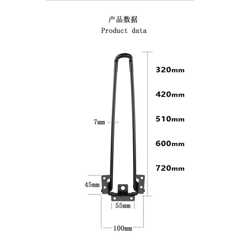 [Table legs] Folding table legs pizza table legs folding pan iron table legs art outdoor camping universal folding table legs