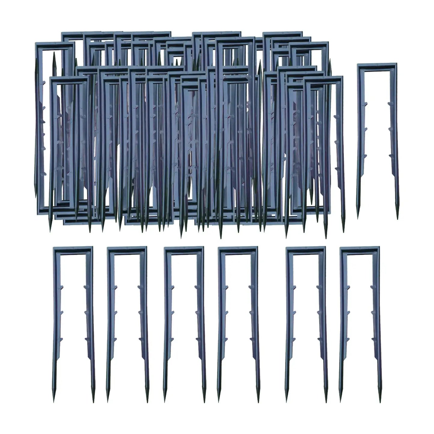 100 Pieces Garden Staples Plastic Garden Nails Durable Lightweight Weed Barrier Stakes for Climbing Outdoor Turf Tarps Backyards