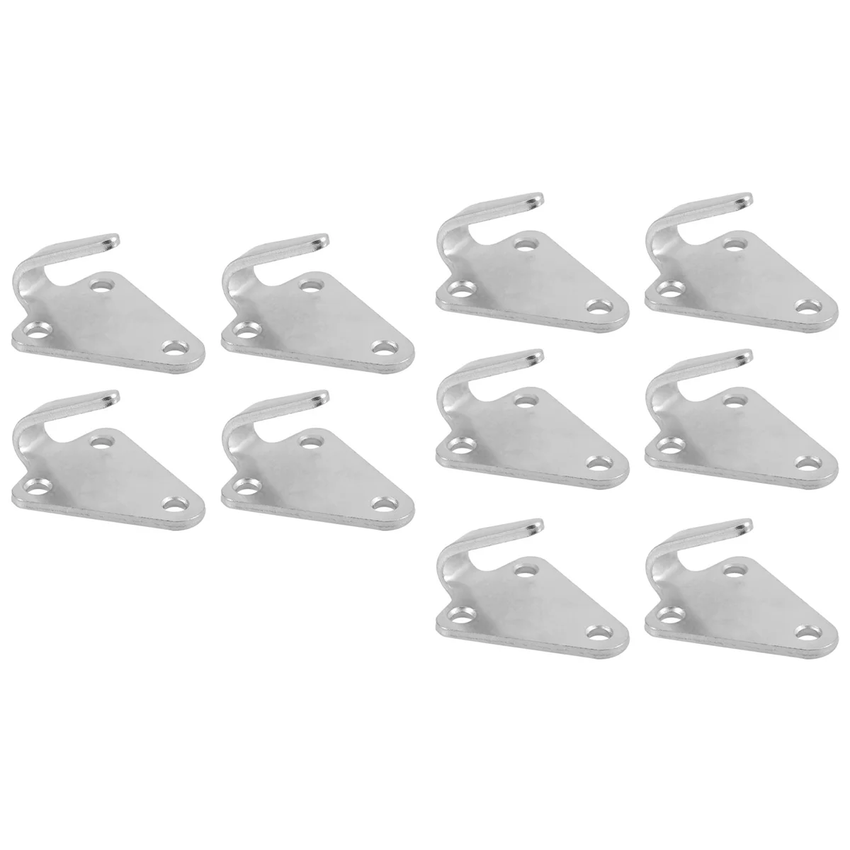 10Pcs Three-Hole Waterproof Tarpaulin Hook Trailer Connecting Net Hook Hook Iron Plate Hook Suitable for Trailers