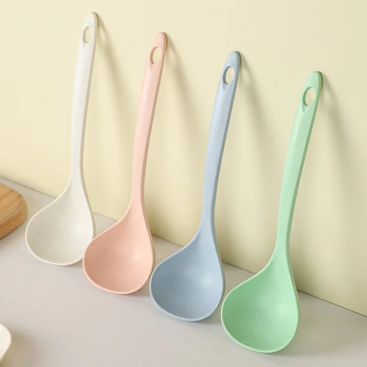 Wheat straw spoons,plastic large soup spoons,kitchen utensils