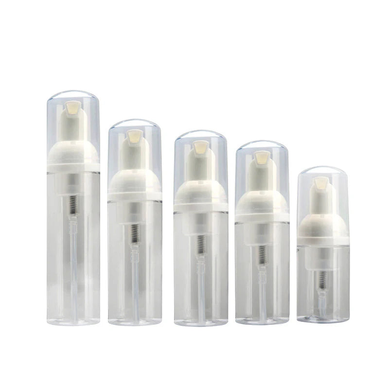 30/50/60ml Portable Foam Bottle Mini Empty Pump Clear Bottle Lotion Shampoo Soap Dispenser Pump Refillable Bottles for Travel