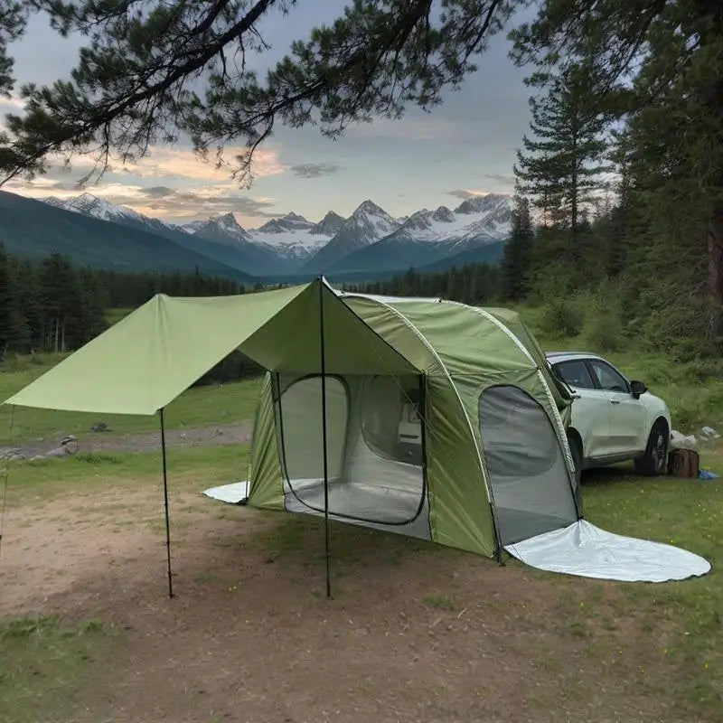 SUV Tent For Camping SUV Tent Camping Tarp With Awning Car Tailgate Shade Awning Tent For Camping SUV Camping Tent For Van MPV