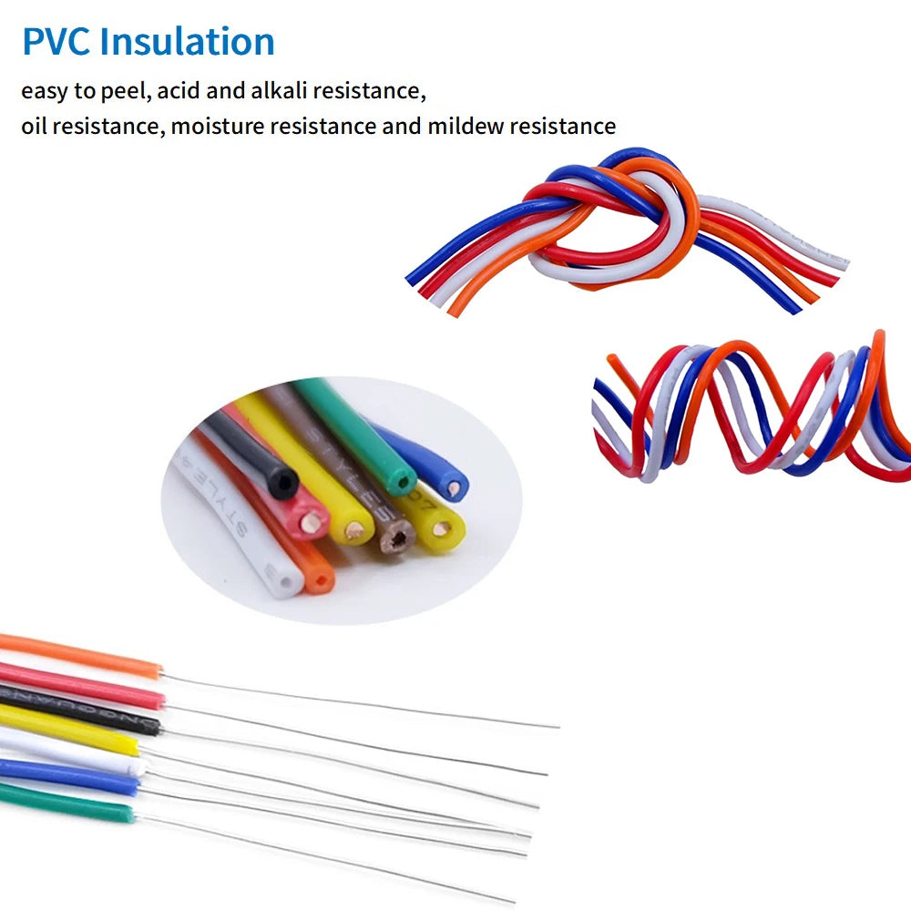 Wholesale 1/5 Meters 1007 28 26 24 22 20 18 16 AWG # PVC RoHs Cable Equipment Electrical Wire AWM Tinned Conductor 300V