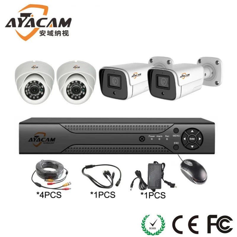 50010,000 Pixels Video Home Security HD4K  AHDCombined CCTV camera Set