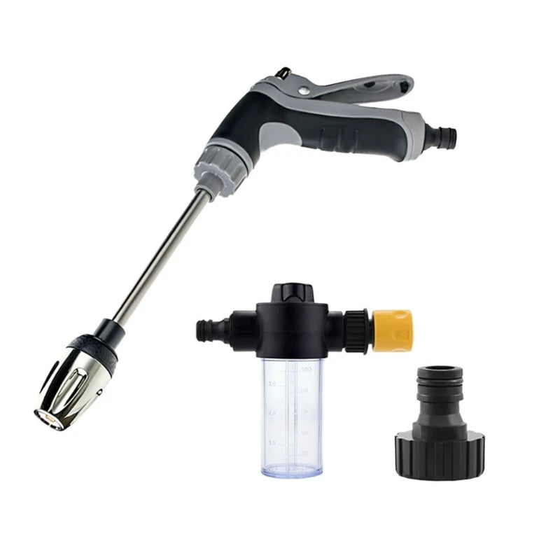 High Pressure Garden Hose Nozzle, Adjustable Water Washer Tool for Cleaning