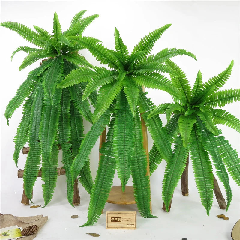 73-115cm Wall Hanging Plants Artificial Persian Leaf Vine Fake Fern Leaves Silk Plant Green Wall Ivy For Home Garden Party Decor