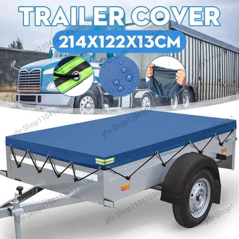 Tarpaulin Trailer Cover Dustproof Windproof Trailer Cloth For Trailer's Supplies Waterproof   Dust-proof General Purpose