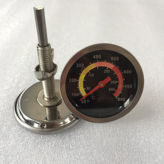 60mm Stainless Steel Pizza Oven Thermometer Baking Food Meat 10-400 Degrees Celsius Grill Barbecue Stove Thermograph