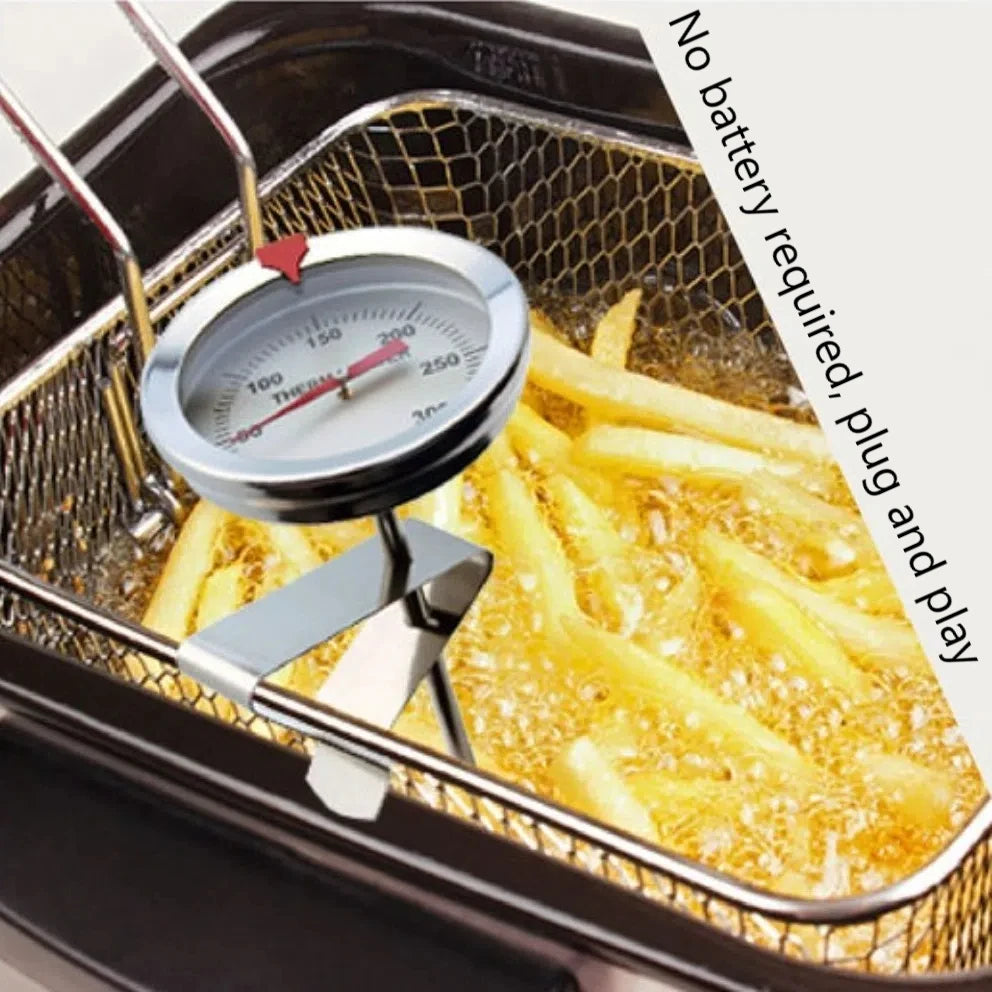 15/25cm Kitchen Probe Thermomete Large Dial Stainless Steel Pointer Thermometer Instant Read Portable BBQ Thermometer Tester