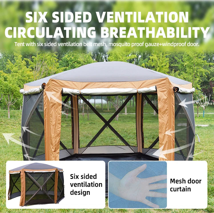 Automatic Camping Tent  Waterproof Tent Four Season Yurt 6 To 10 People  For Outdoor Travel