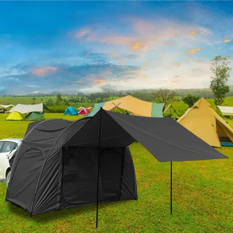 SUV Tailgate Tent With Awning SUV Camping Car Tarp Car Rear Tent Car Rear Tent SUV Awning For Sun Shelter Camping Car Tailgate