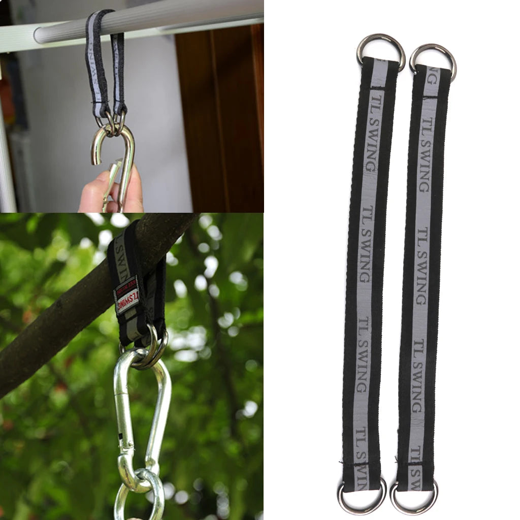 1 Pair 34cm Heavy Duty Swing Hanging Polyester Straps Belt Fits For Outdoor Swing Chair BeamsHammock Straps With Max Heavy 300KG