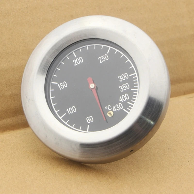 Stainless Steel Temperature Gauge Barbecue BBQ Smoker Grill Thermometer Temperature Gauge Stainless Steel Oven Cooking