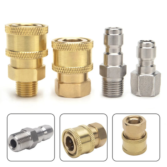 High=Pressure Washer Connectors 1/4inch Male Quick Release Adapter Fitting Water=Gun Nozzle Quick Connect Parts Garden Tool Part