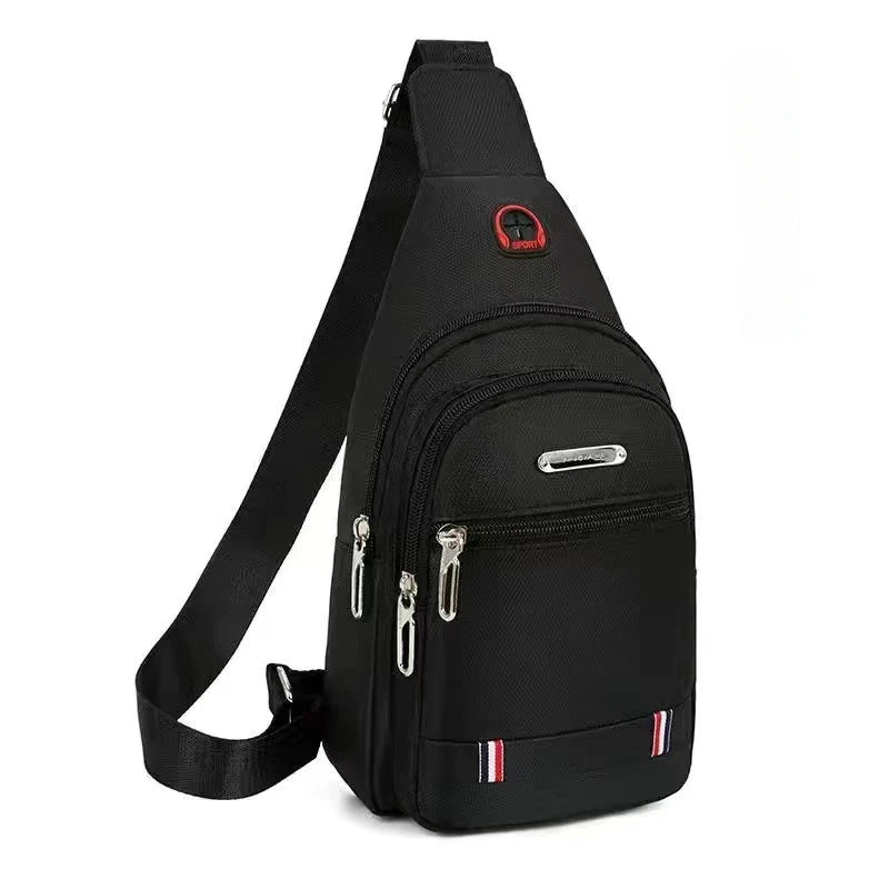 2024 New waterproof and wear-resistant men's trendy chest bag  single shoulder crossbody bag men's chest casual backpack