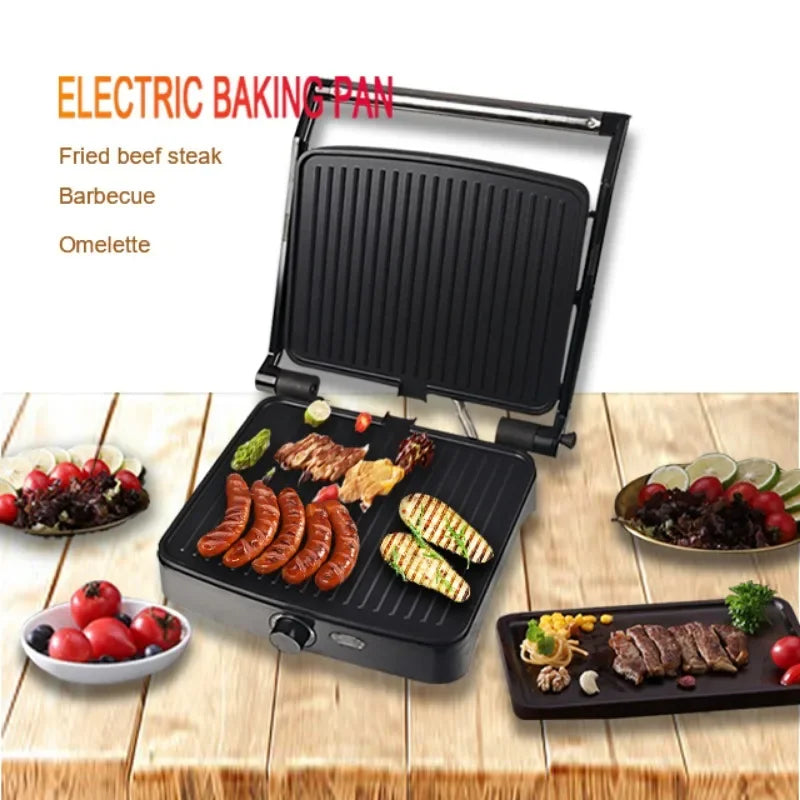 hot selling stainless steel portable bbq steak press contact grill  electric non-stick panini sandwich maker