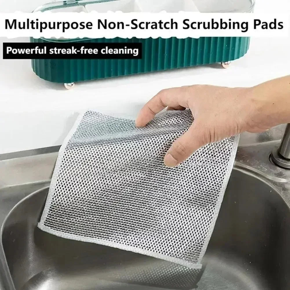 20cm Useful Things for Kitchen Dish Cloth Towel Dishcloth Wire Cleaning Single Layer Non-stick Oil Scouring Pad Rag Cloths Goods