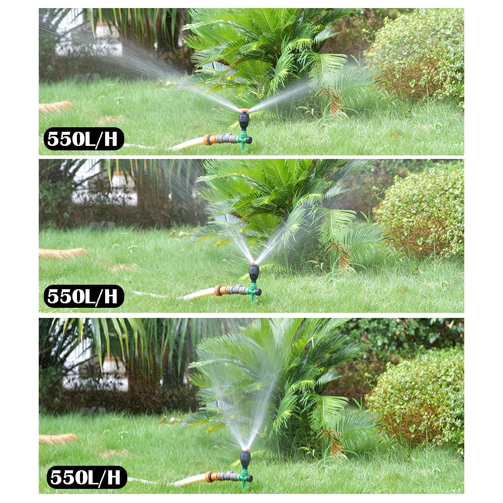 360 Degree Automatic Sprinklers Adjustable Spray Nozzles for Garden Lawn Rotating Watering System Agriculture Irrigation Tool