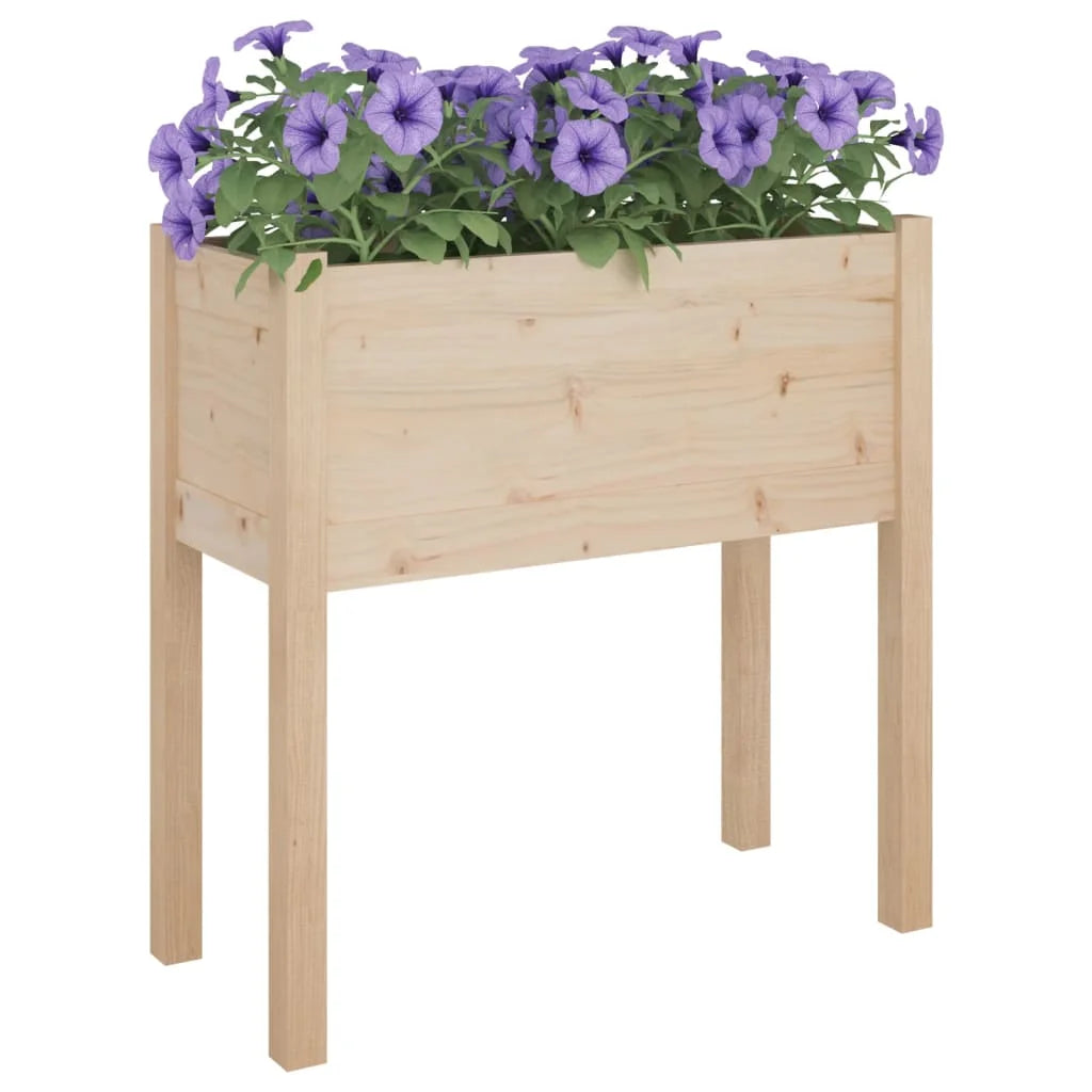 vidaXL Garden Planter 70x31x70 cm Solid Pinewood Flowerpots/planting accessories/elevated garden beds