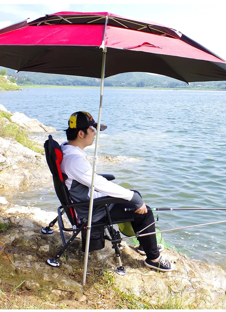 ZHUO RUN Wholesale Portable Folding Fishing Chair Multifunctional Outdoor Collapsable Bed Chair for Carp Fishing