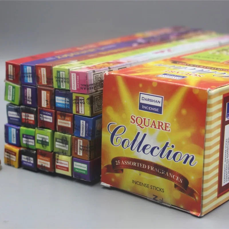 Wholesale Indian Incense Sticks 10/25 Small Boxes Natural Sandalwood Jasmine 23cm India Joss Sticks Lavender Scents for Home