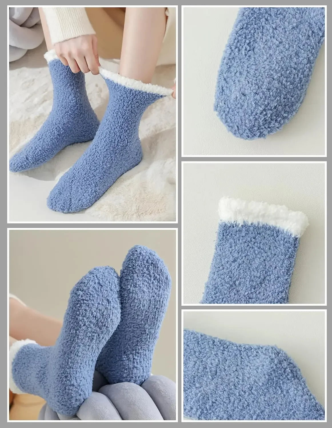 Thicker Warm Fuzzy Socks-Gifts for Women-Fluffy Cozy Socks-Stocking Stuffer-Women One Size Fits All